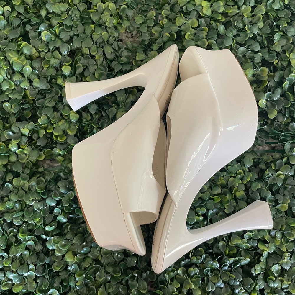 White Mule heels